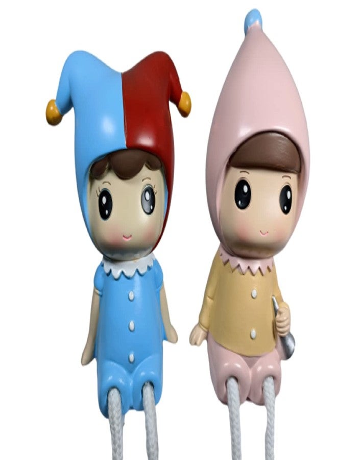 BHOOLU&GOOLU Resin Made Hanging Leg Doll Showpiece - Style10 - Image 3